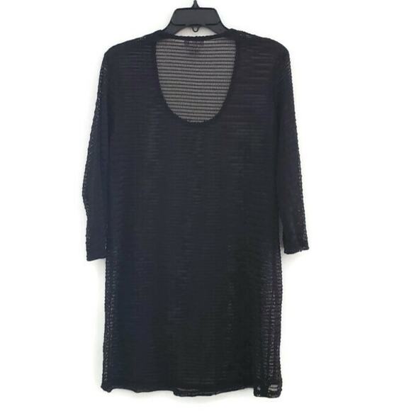 Jordan Taylor Mesh Swimwear Cover-up Black Large - Picture 4 of 9